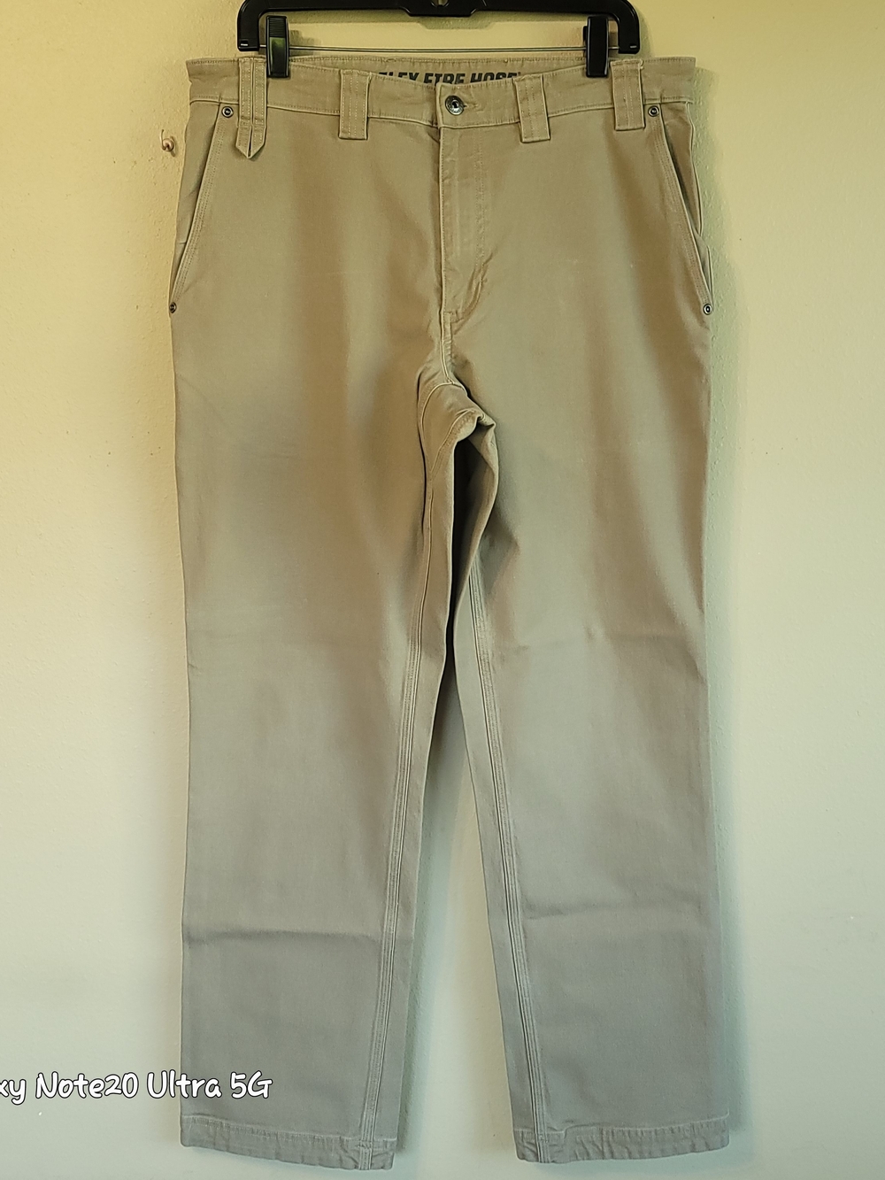 Duluth Trading Co Men's 36x32 Duluth Flex Fire Hose Carpenter Pants Khaki EUC